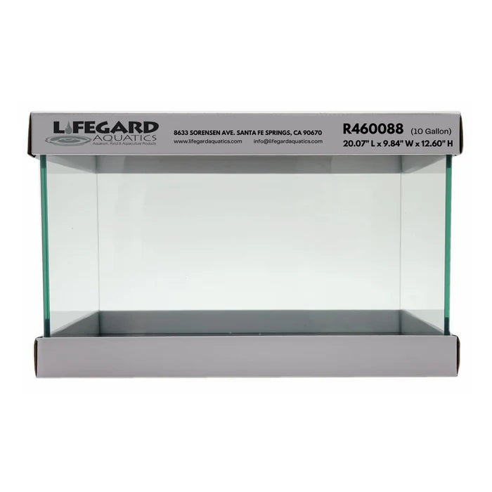 Lifegard 10 Gallon Rimless Clear Glass Aquarium 5mm (20.07"x9.84"x12.60")