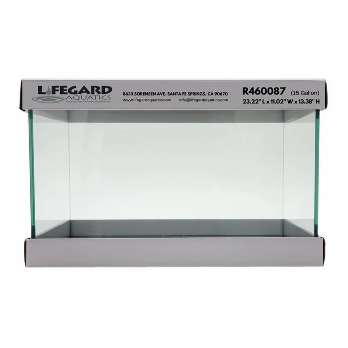 Lifegard 15 Gallon Rimless Clear Glass Aquarium 5mm (23.22"x11.02"x13.38")