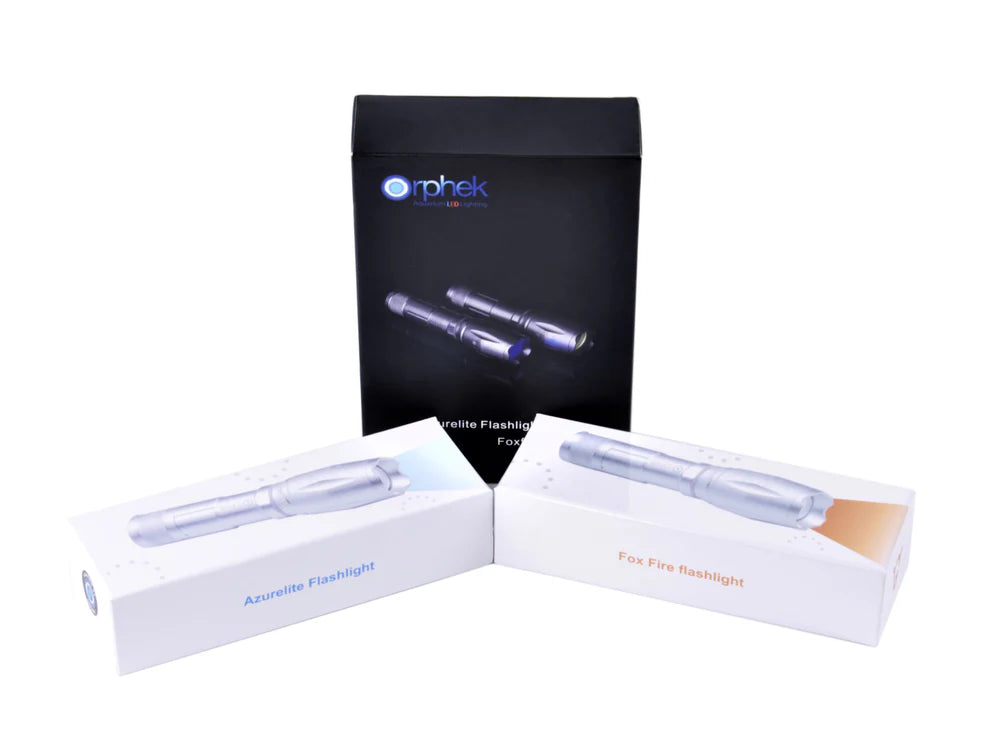 Orphek Flashlights Combo - Azurelite 2 Blue LED / Fox Fire White LED Super Bright
