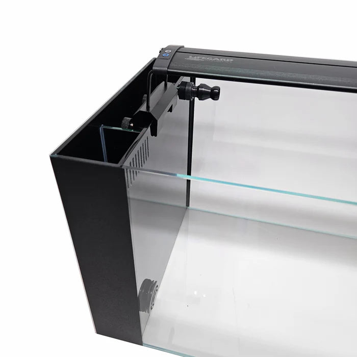 Lifegard 14 Gallon CRYSTAL Penensula Beveled Edge Low Iron Aquarium with Built in Side Filter 6mm - kit