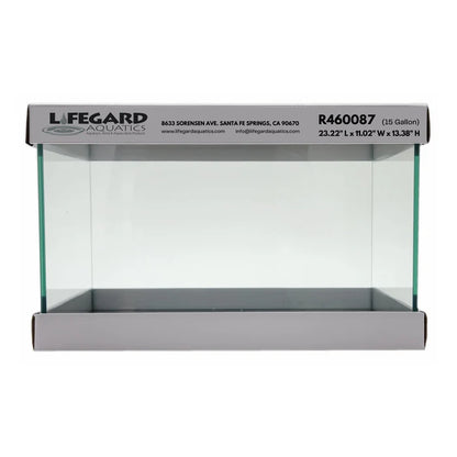 Lifegard 15 Gallon Rimless Clear Glass Aquarium 5mm (23.22"x11.02"x13.38")