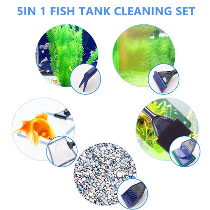 Aquarium Fish Tank 5-1 Cleaning Tool