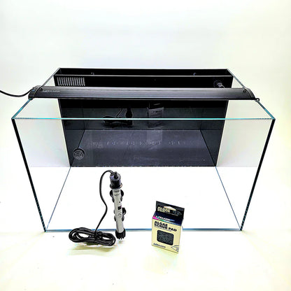 Lifegard 24 Gallon CRYSTAL Beveled Edge Low Iron Aquarium with Built in Back Filter 6mm - Kit