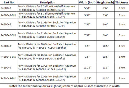 Lifegard Acrylic Divider Plate for Bookshelf Aquariums