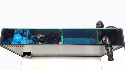 Lifegard 10 Gallon CRYSTAL Beveled Edge Low Iron Aquarium with Built in Back Filter 5mm - Kit
