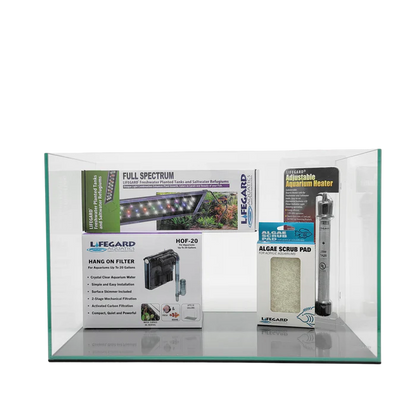 Lifegard 10 Gallon Clear Glass Rimless Aquarium 5mm - Kit