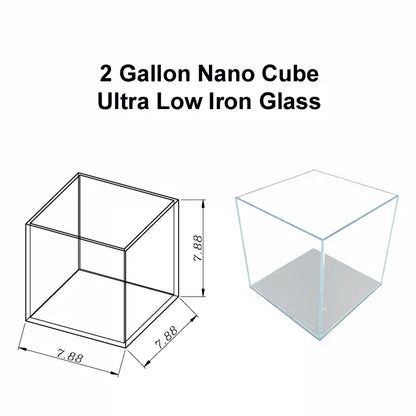 Lifegard 2 Gallon Nano Cube Low Iron Ultra Clear Glass Tank 5mm - Kit