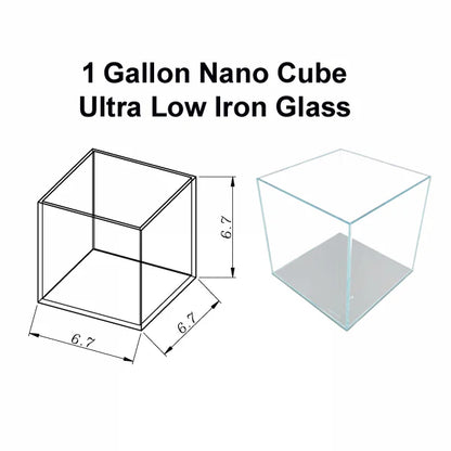 Lifegard 1 Gallon Nano Cube Low Iron Ultra Clear Glass Tank 5mm - Kit