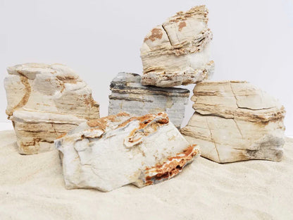 Lifegard Aquatics Pagoda Crema Textured Stone 15/24 Lbs Mix Size Case of Small, Medium and Large